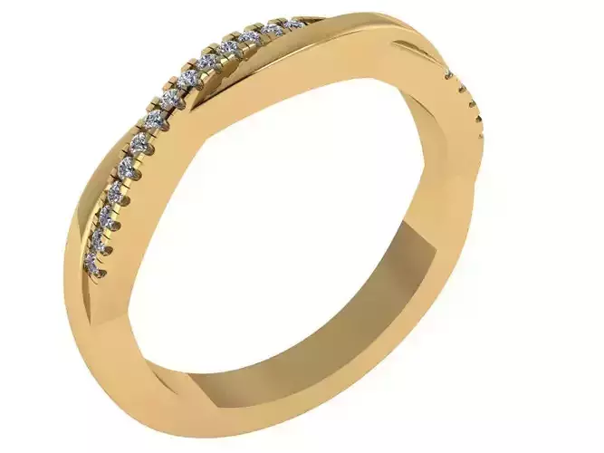 criss cross wedding band  