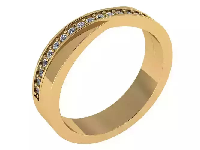 criss cross pave band 