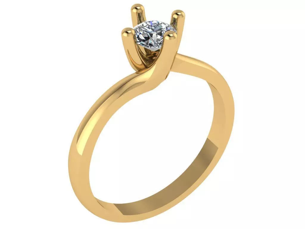 criss cross prong ring 3D print model_0