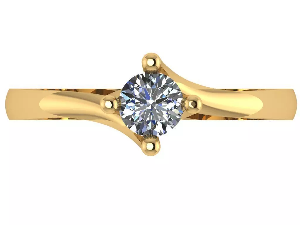 criss cross prong ring 3D print model_2