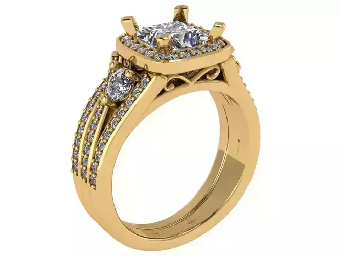 cushion shape princess solitaire 