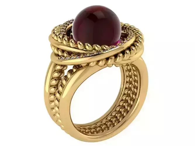 pearl round rope ring 