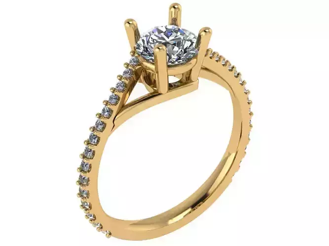 criss cross solitaire ring 