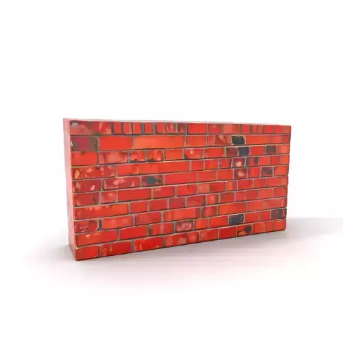 Red Brick Wall model pack Low-poly 3D model