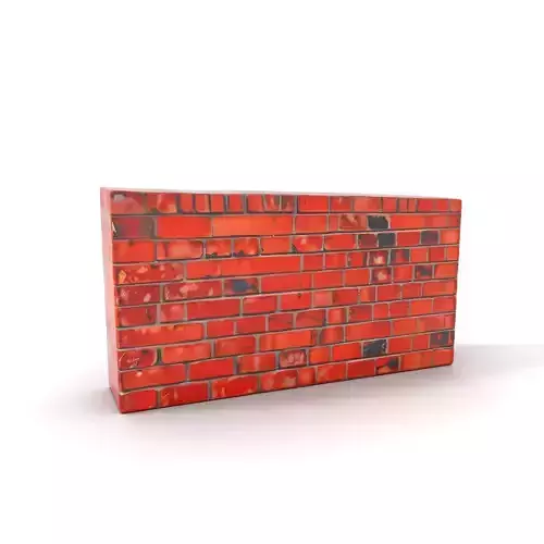Red Brick Wall model pack Low-poly 3D model 5