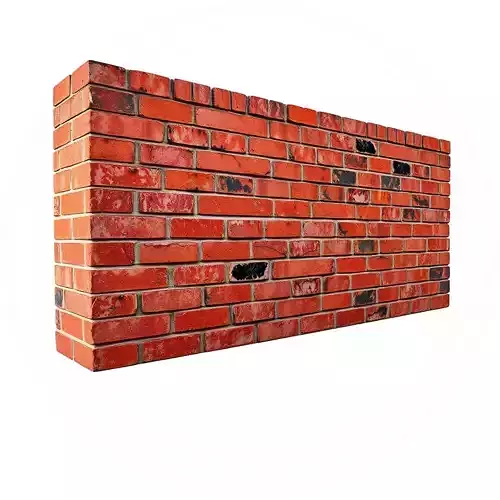 Red Brick Wall model pack Low-poly 3D model 2