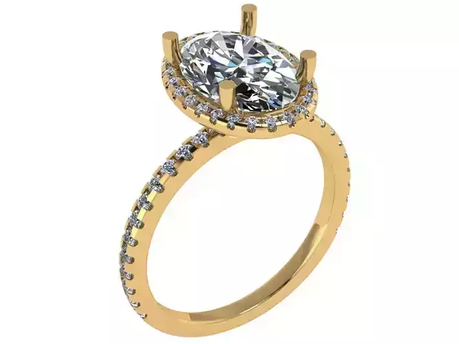oval halo solitaire ring 