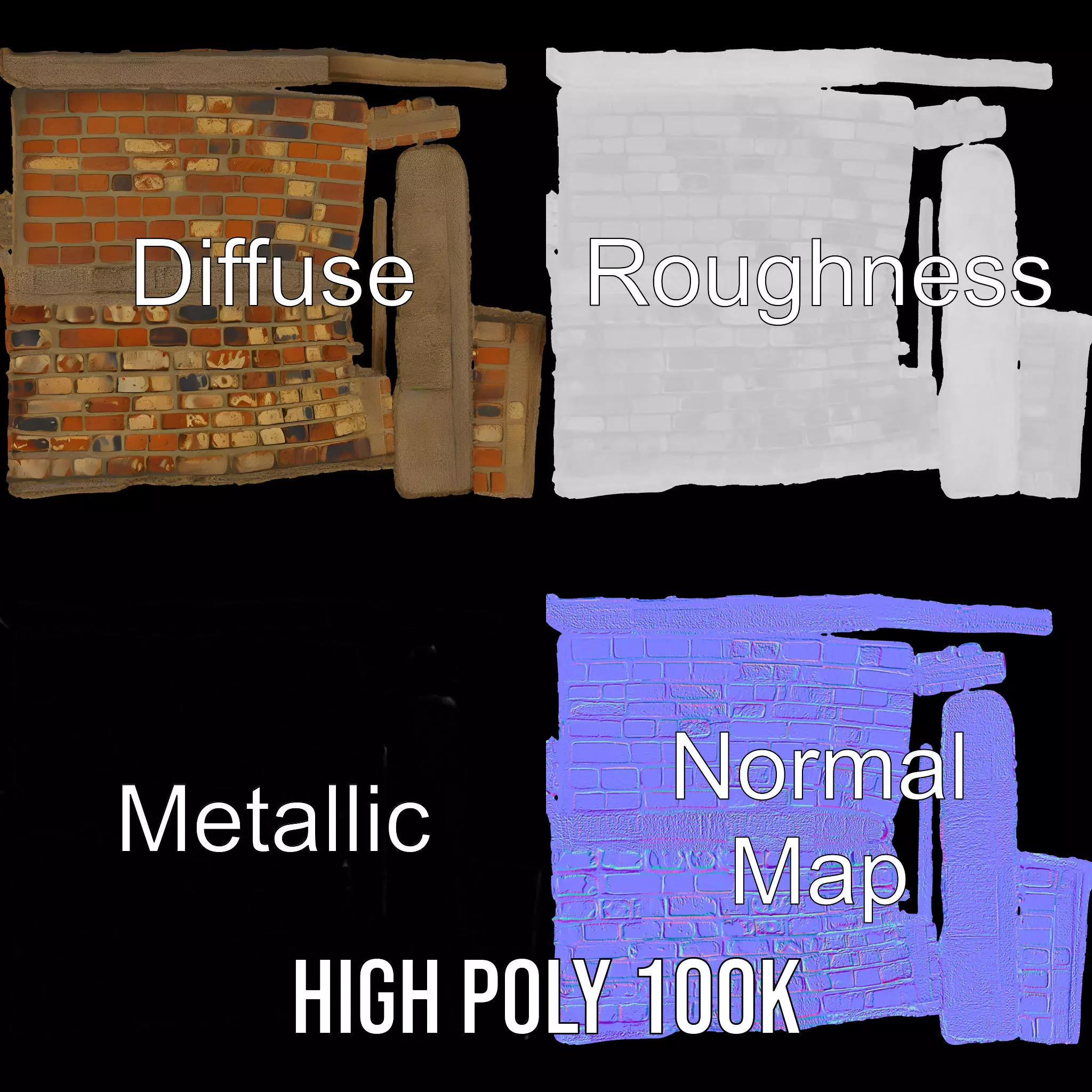 Rustic Brick Wall model pack Texture_3