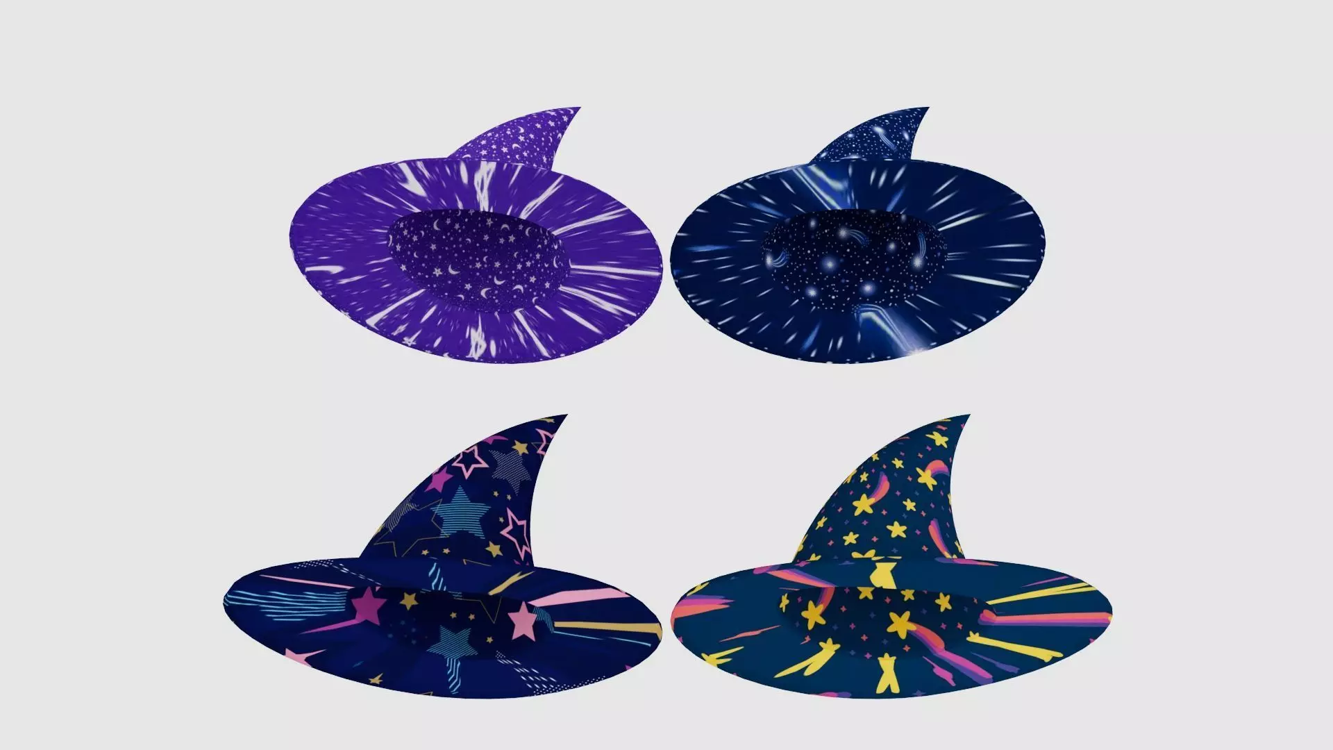 Merlin Wizard Hats 3D Models Low-poly 3D model_3