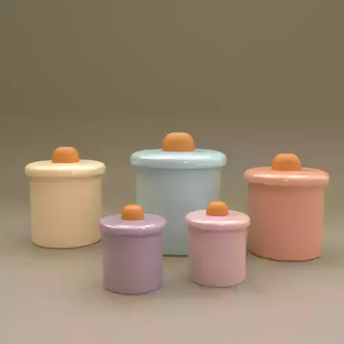 Pastel Storage Jar Set