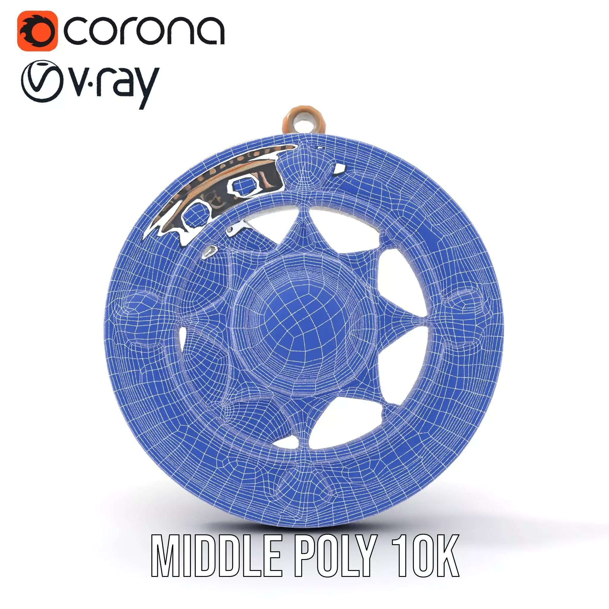 Antique Compass Amulet model pack Low-poly 3D model_29