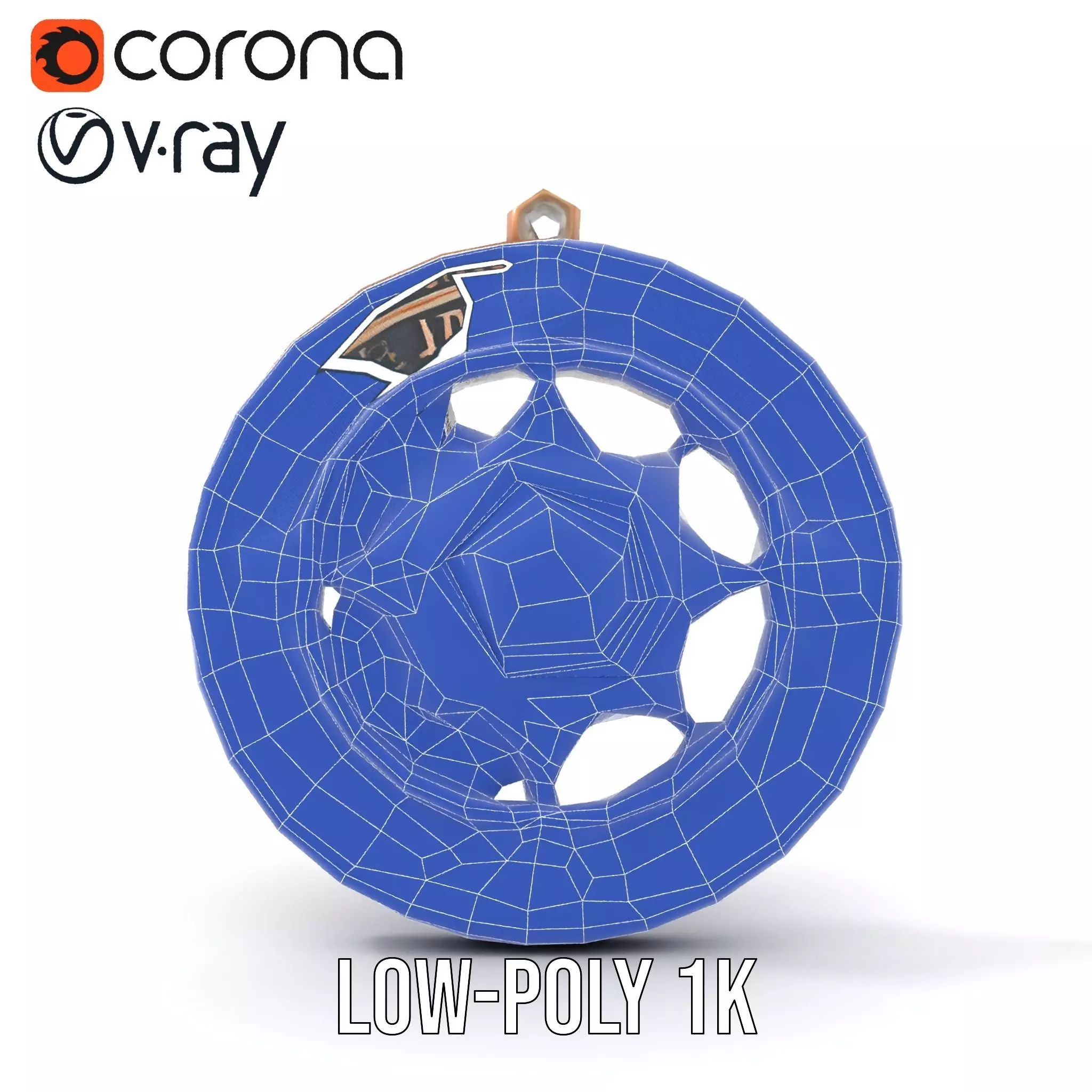 Antique Compass Amulet model pack Low-poly 3D model_24