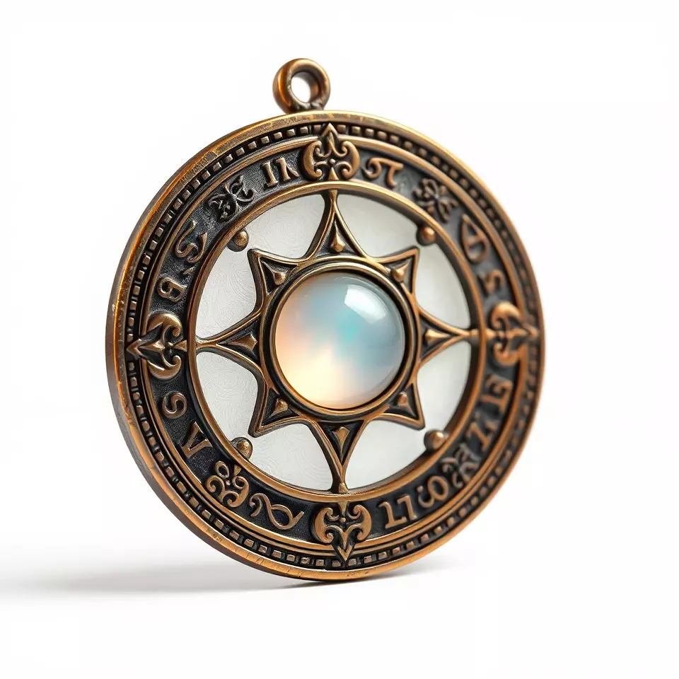 Antique Compass Amulet model pack Low-poly 3D model_2