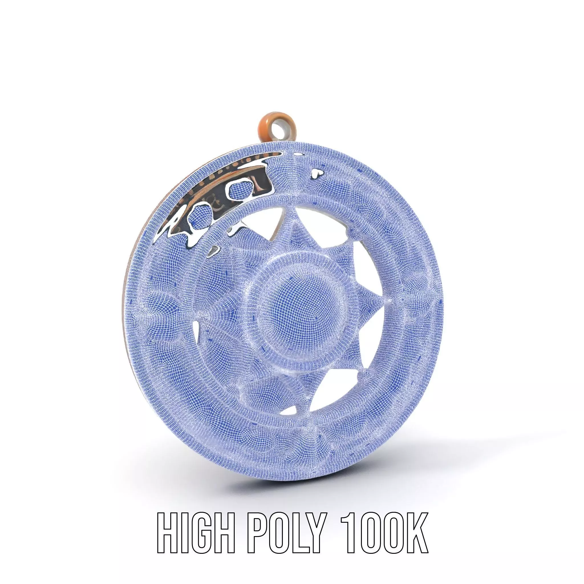 Antique Compass Amulet model pack Low-poly 3D model_4