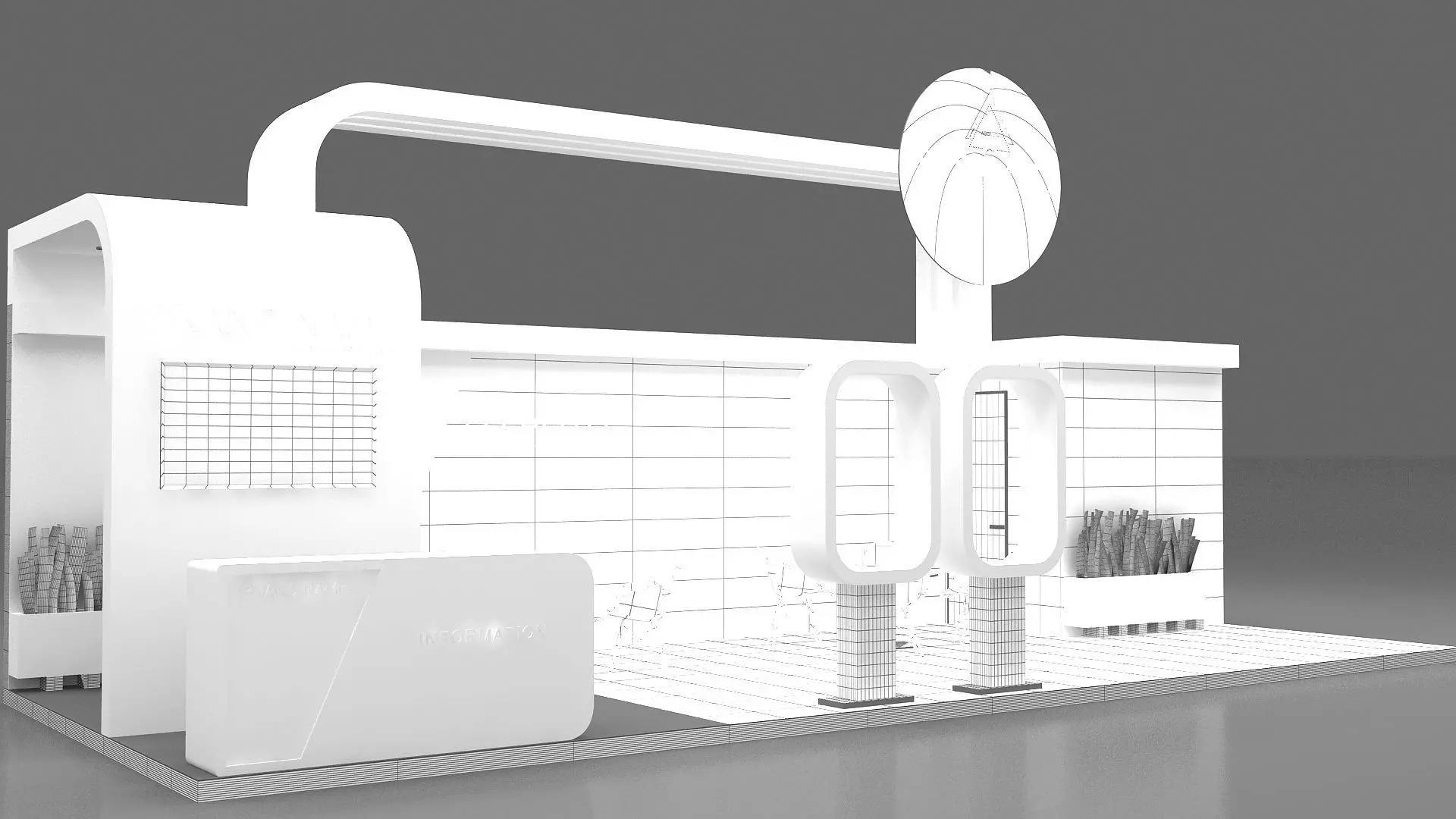 exhibition kiosk 3d model 3D model_9