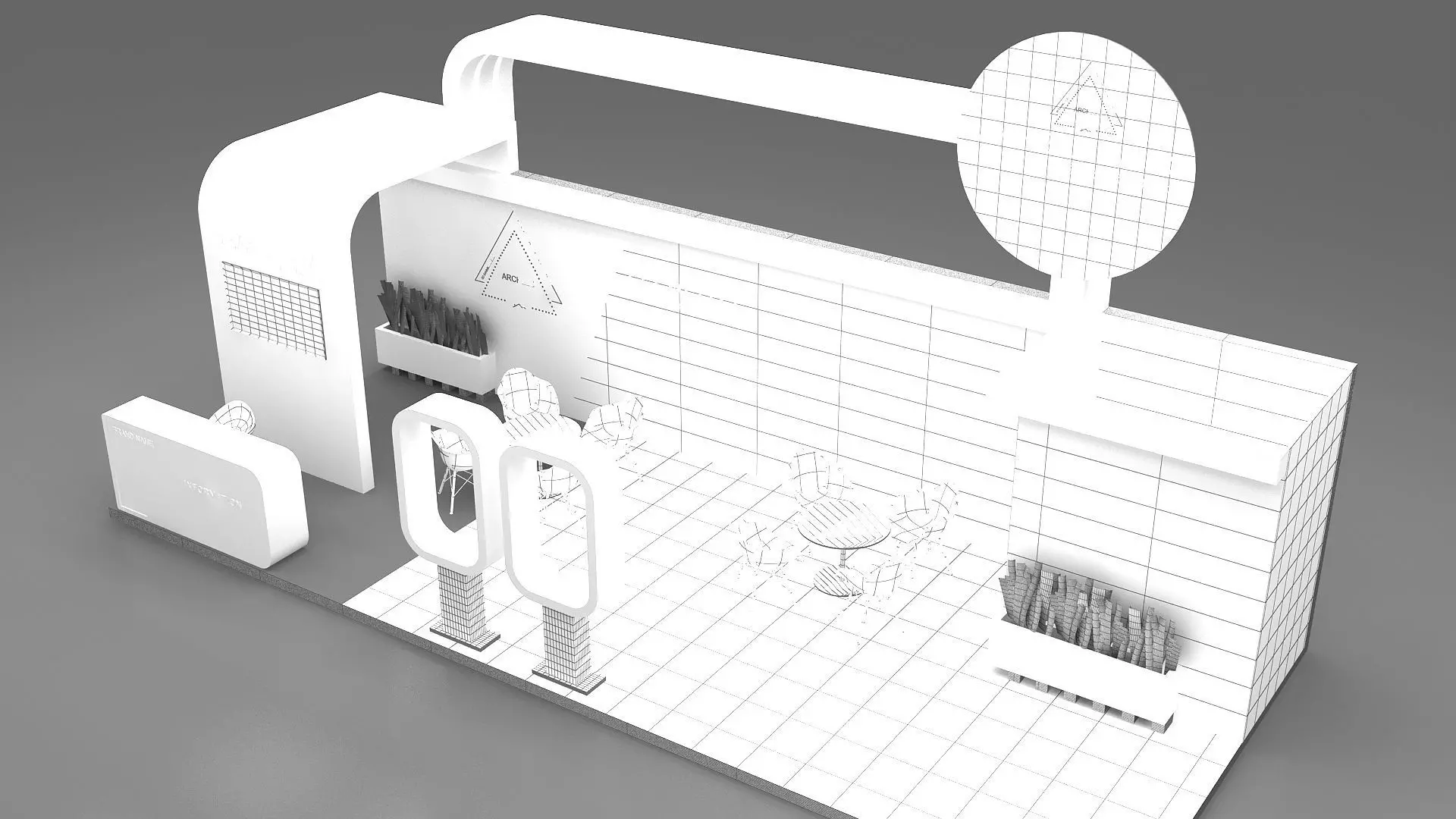 exhibition kiosk 3d model 3D model_11