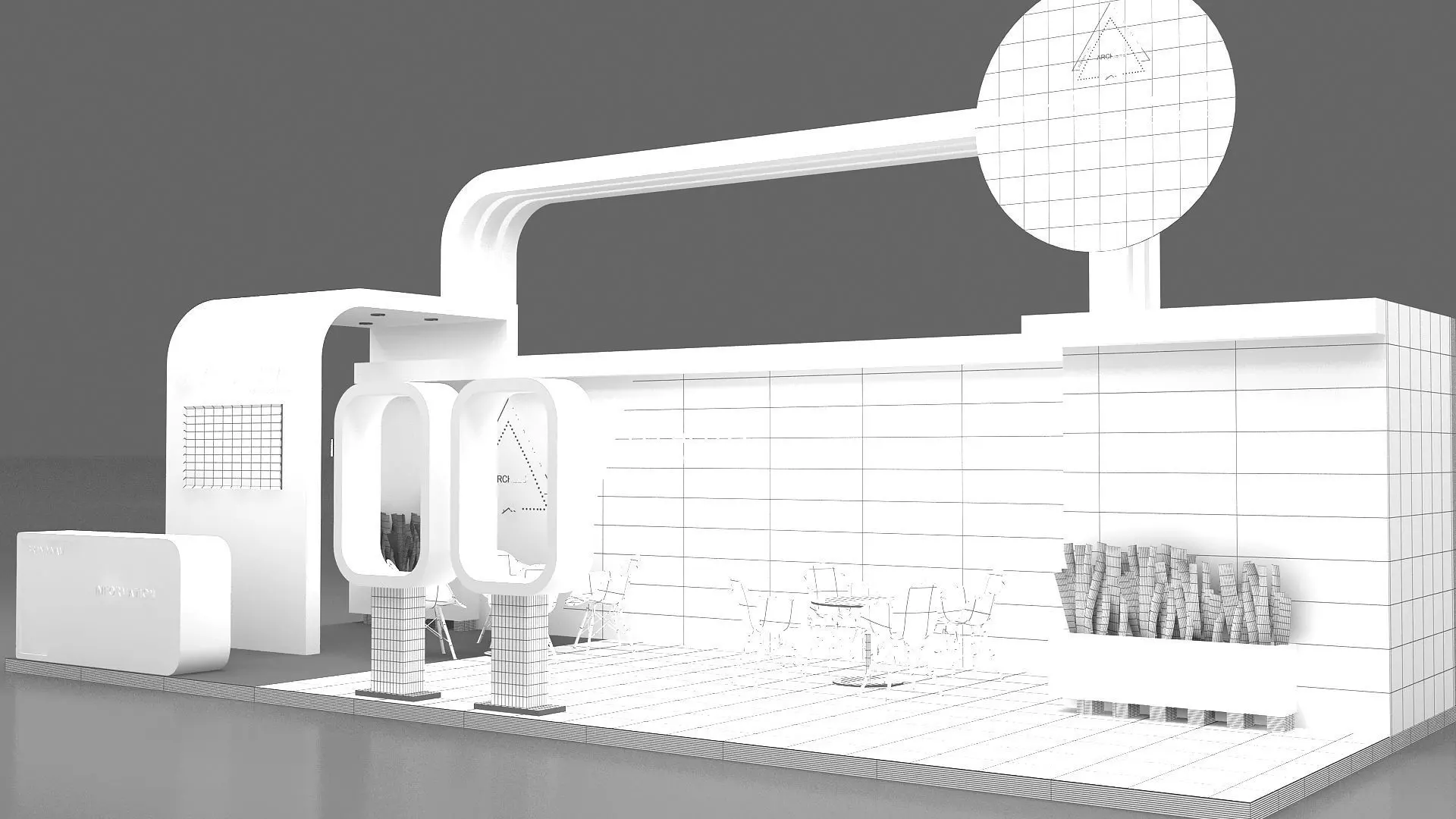exhibition kiosk 3d model 3D model_10