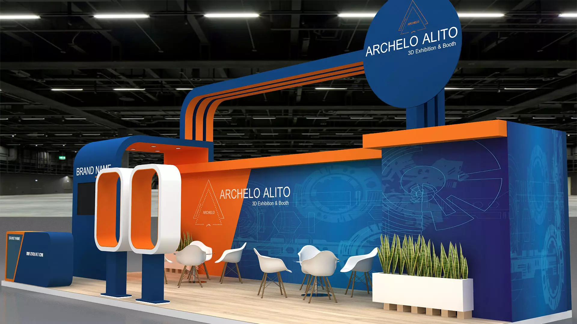 exhibition kiosk 3d model 3D model_6