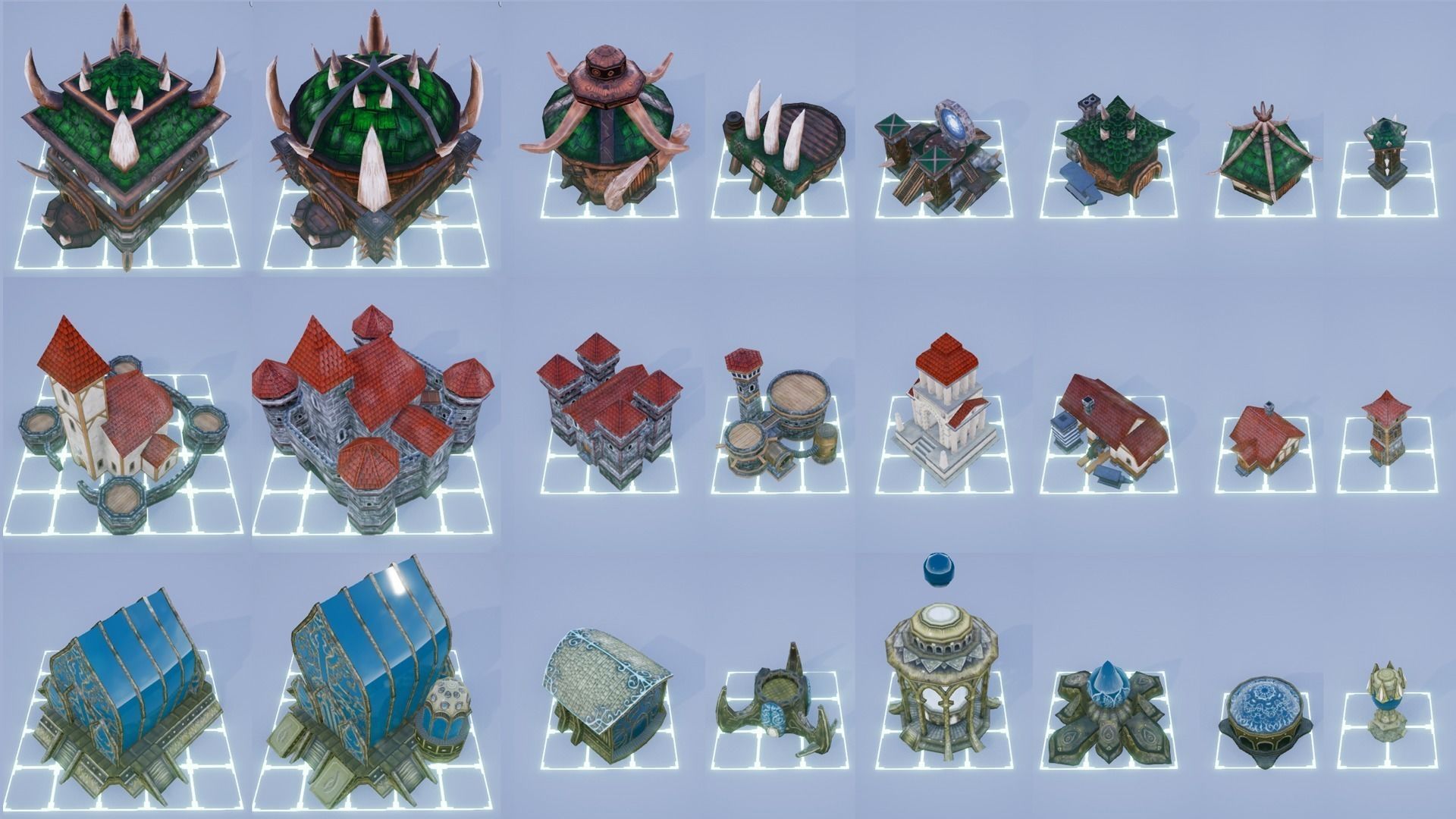 RTS Fantasy Buildings Low-poly 3D model_8