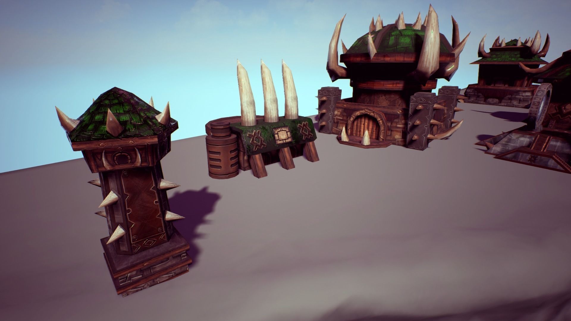 RTS Fantasy Buildings Low-poly 3D model_3