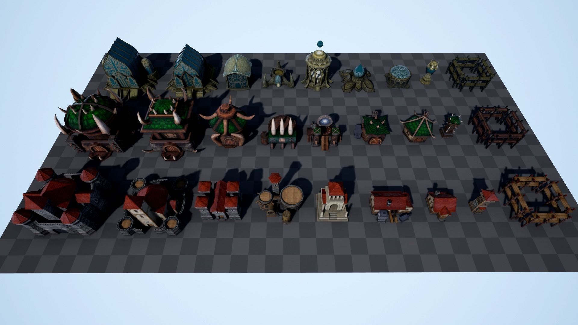 RTS Fantasy Buildings Low-poly 3D model_6