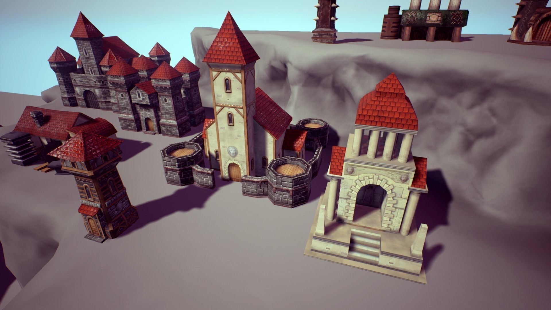 RTS Fantasy Buildings Low-poly 3D model_2