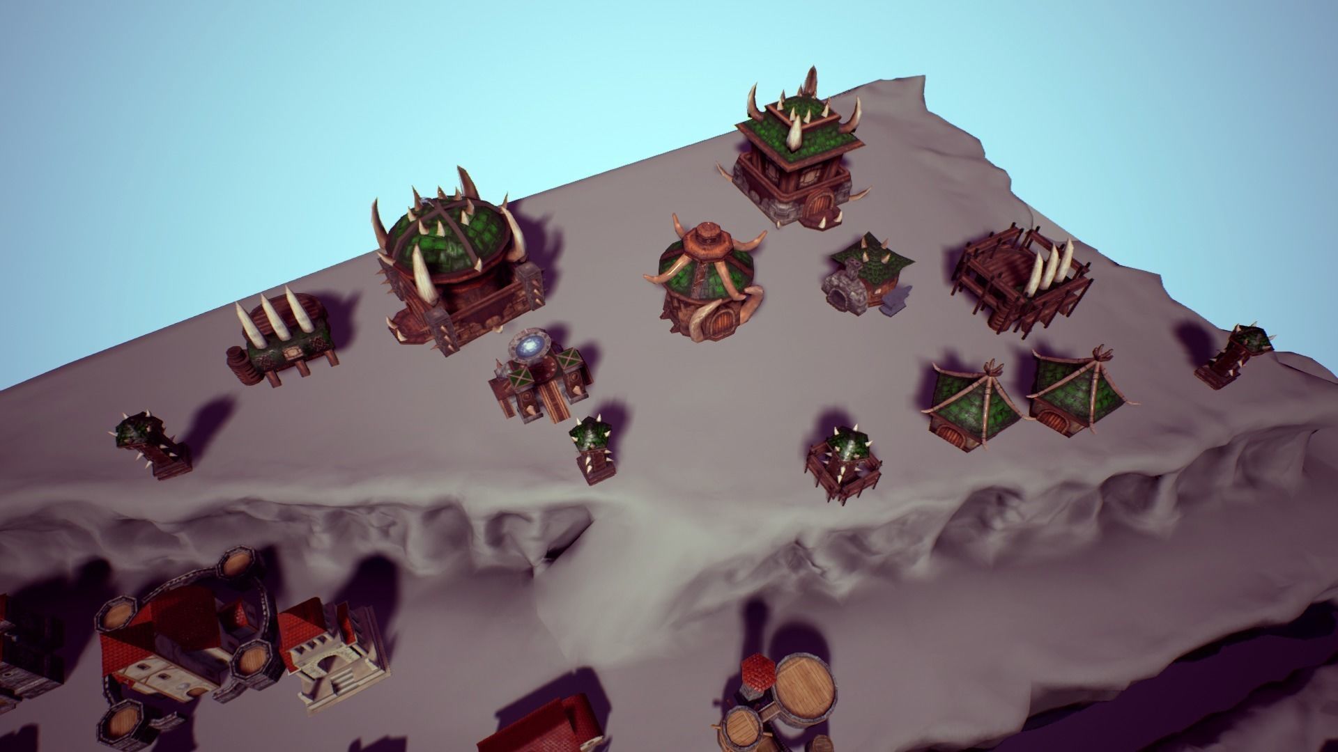 RTS Fantasy Buildings Low-poly 3D model_4