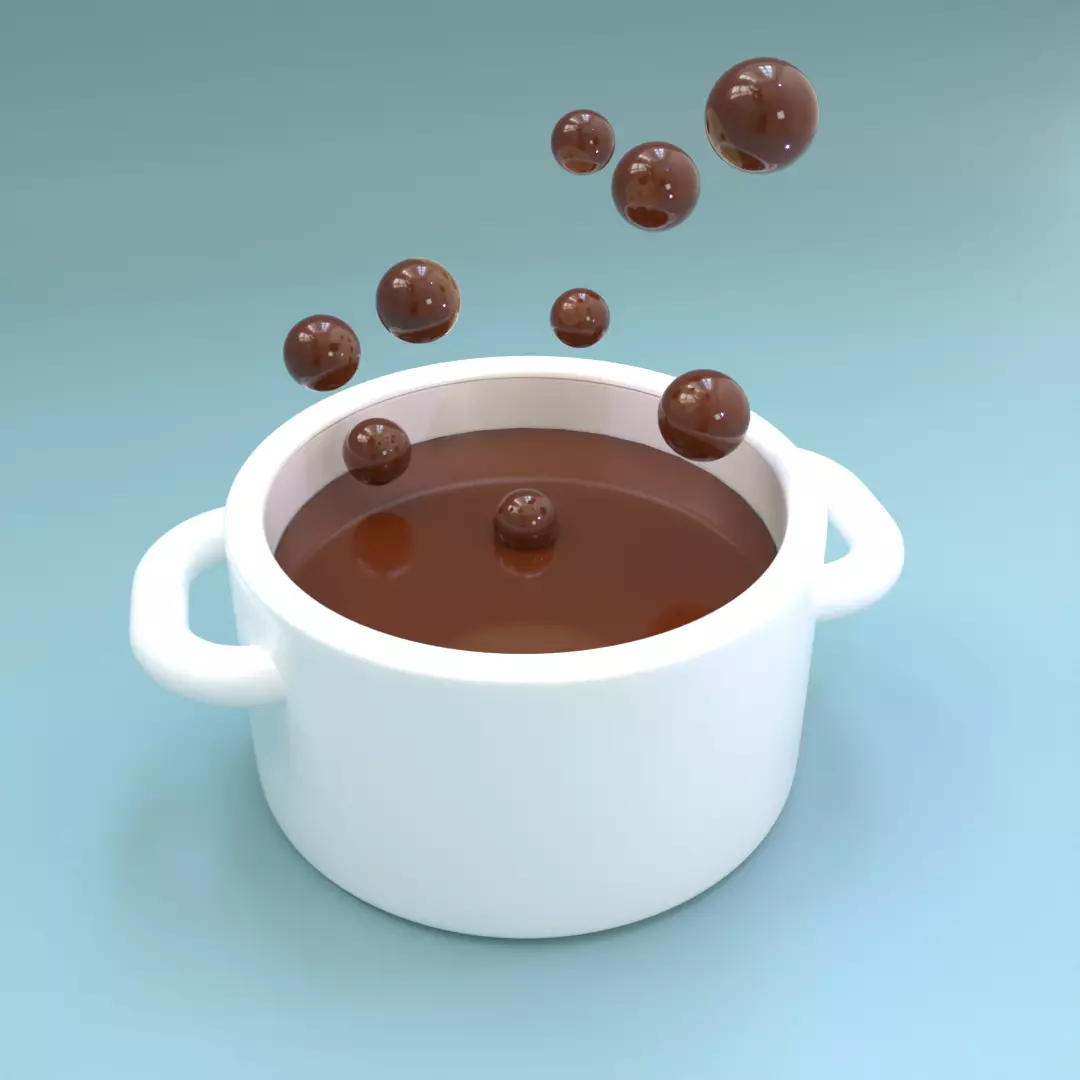 Chocolate Pot Prop Free low-poly 3D model