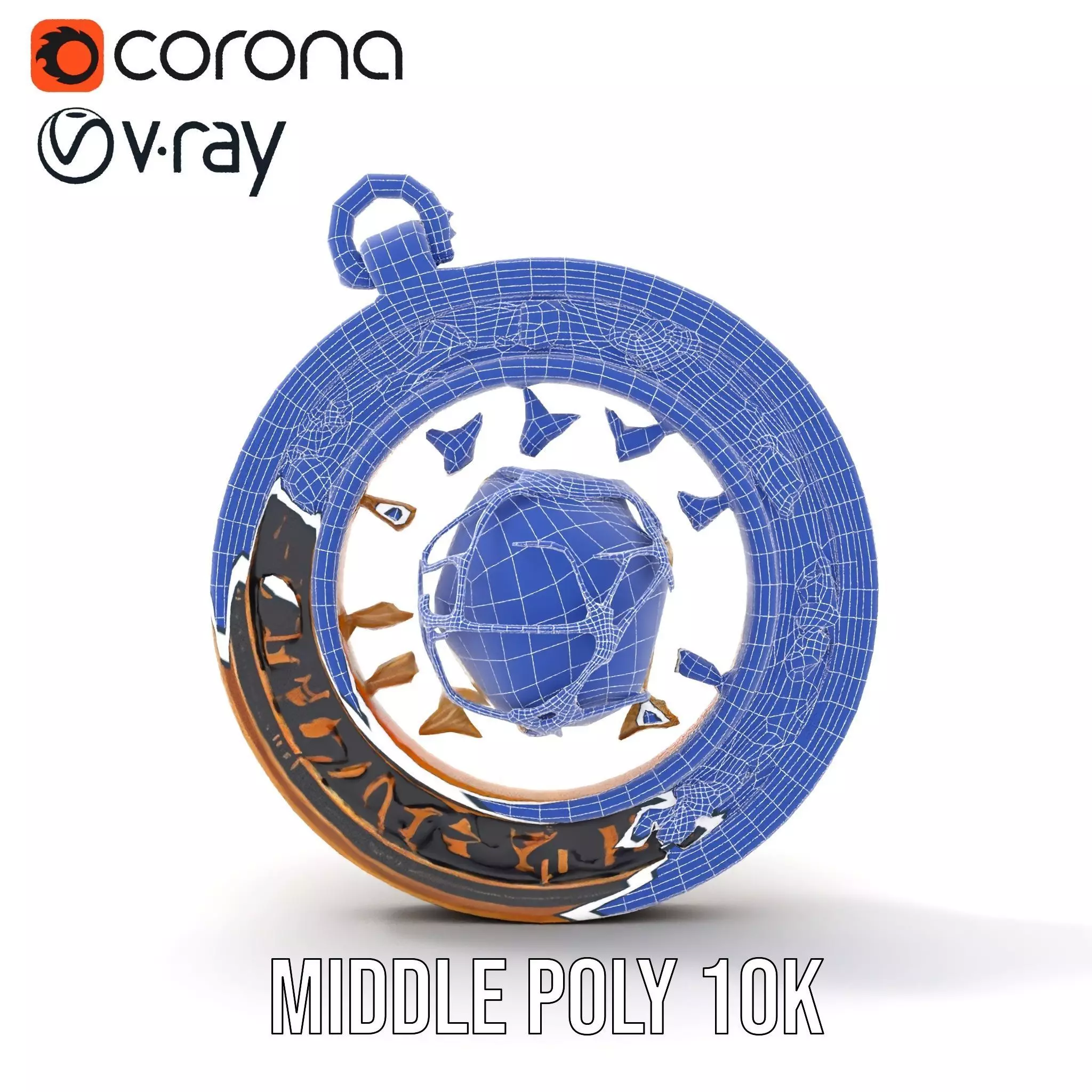 Mystic Brass Pendant model pack Low-poly 3D model_24