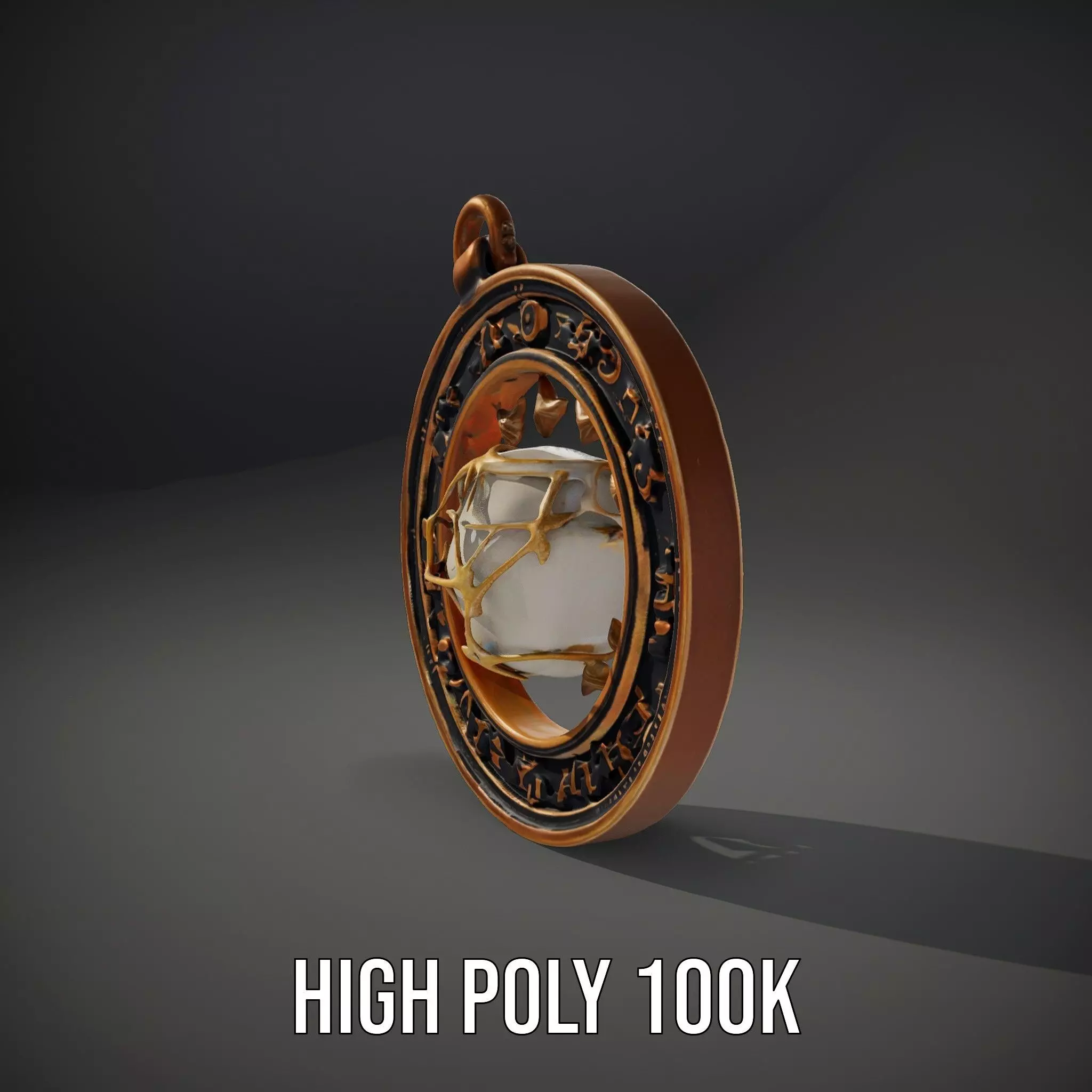 Mystic Brass Pendant model pack Low-poly 3D model_8