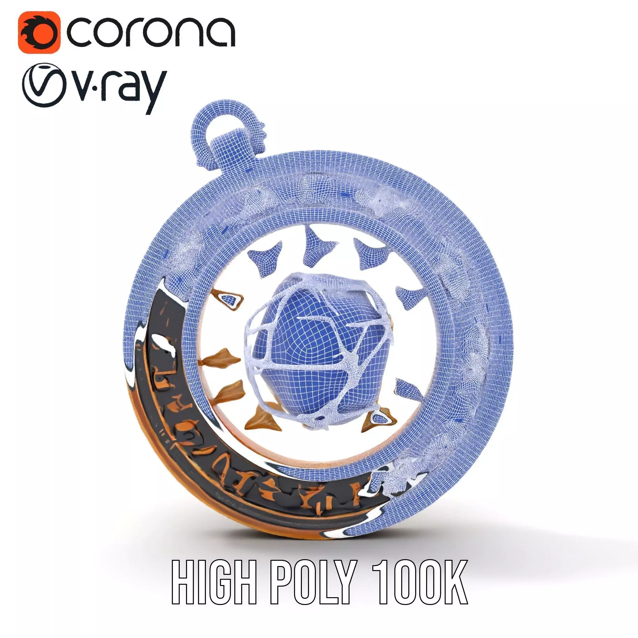 Mystic Brass Pendant model pack Low-poly 3D model_29