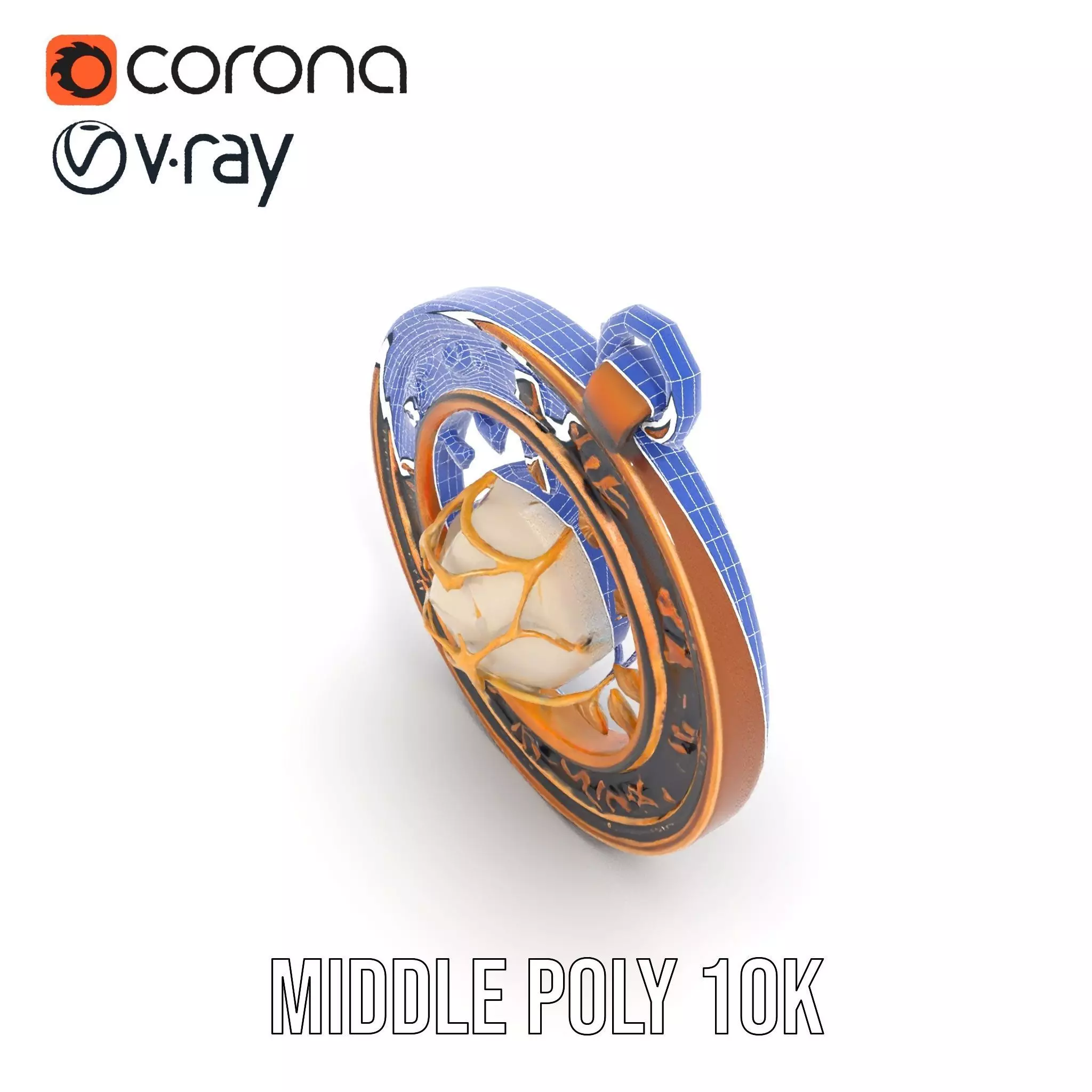 Mystic Brass Pendant model pack Low-poly 3D model_21