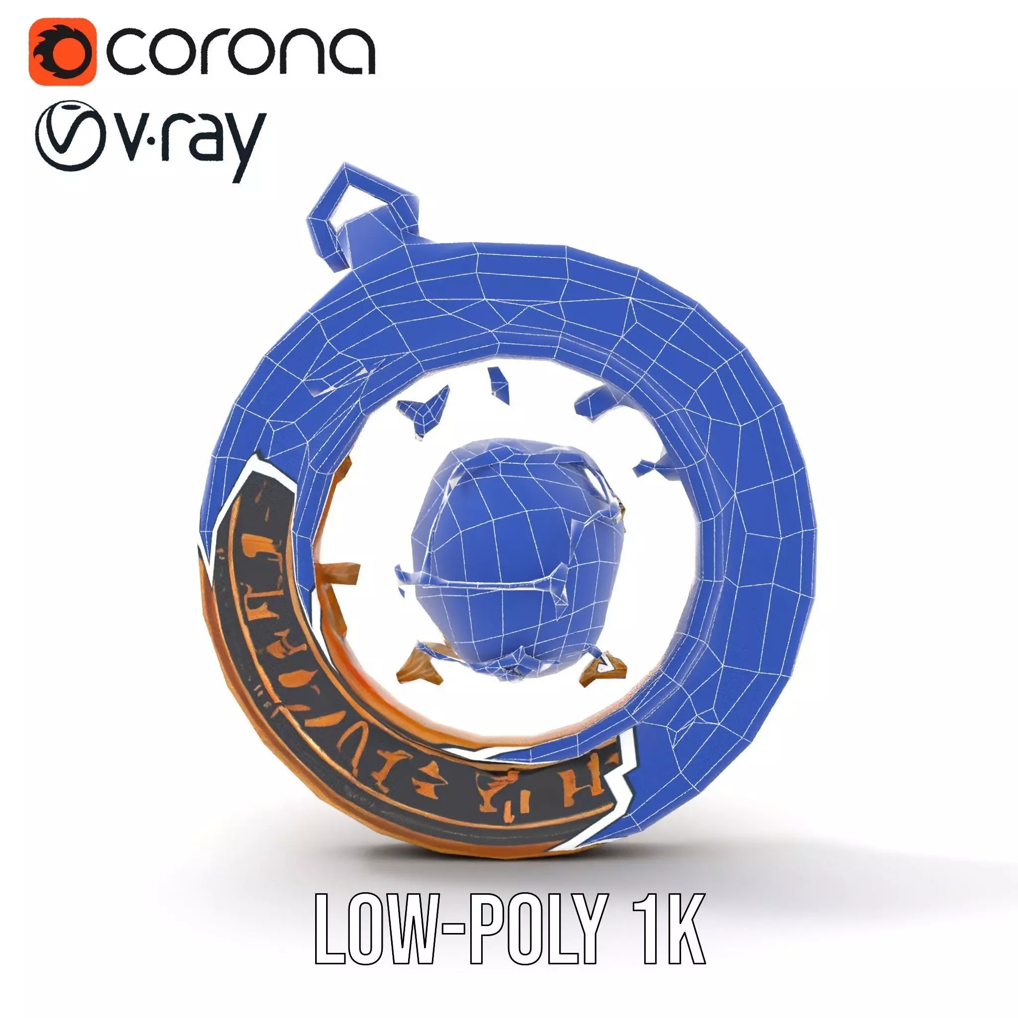 Mystic Brass Pendant model pack Low-poly 3D model_22