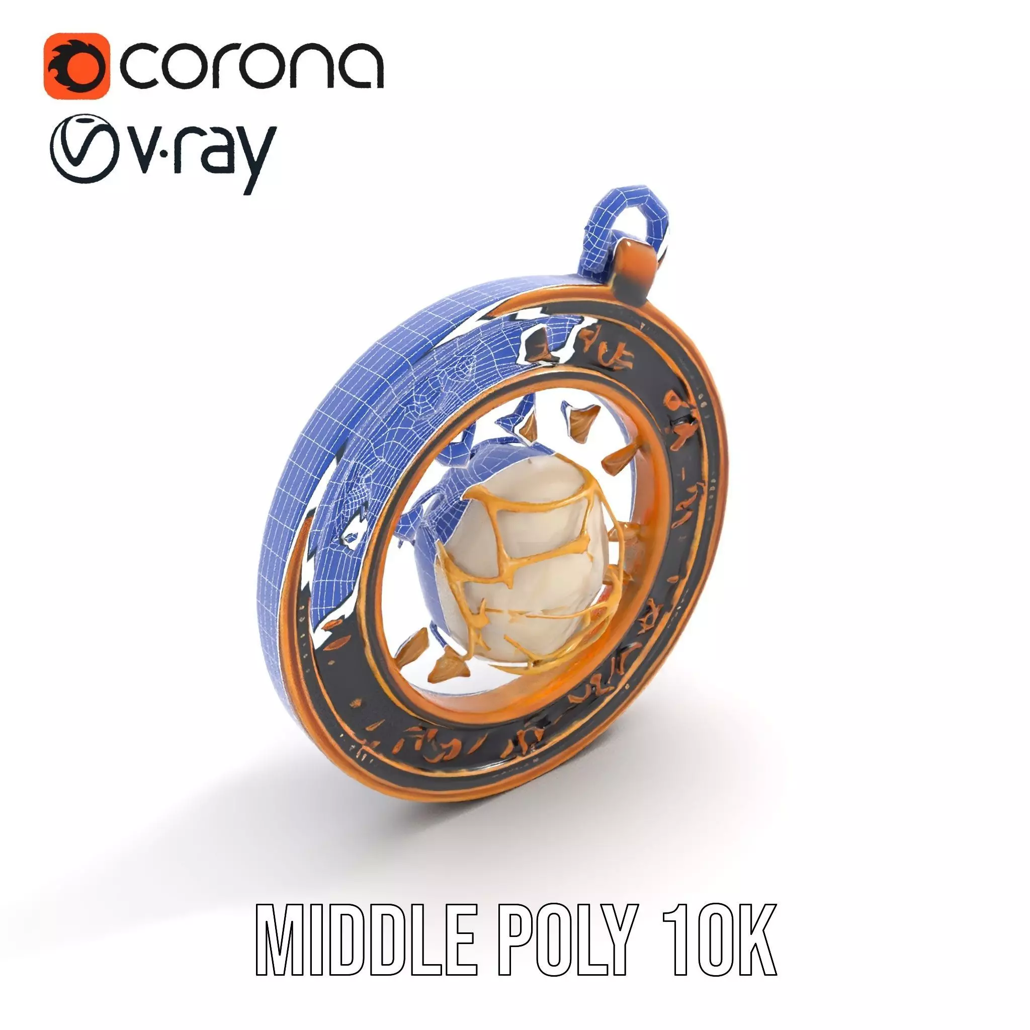 Mystic Brass Pendant model pack Low-poly 3D model_30