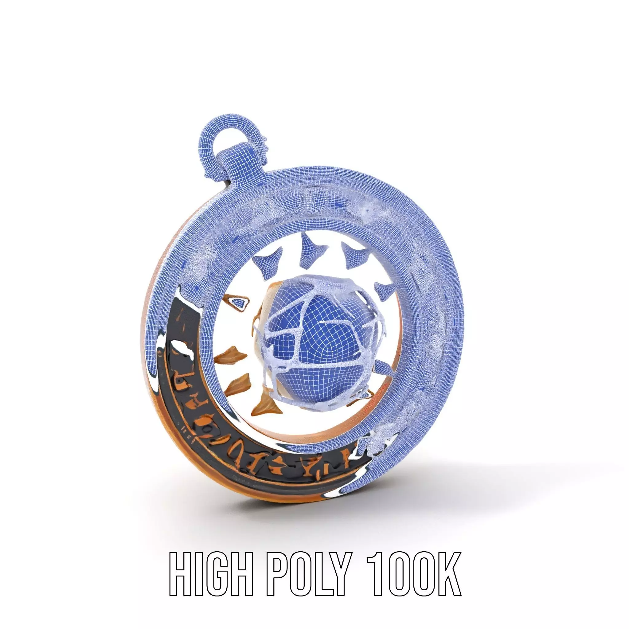 Mystic Brass Pendant model pack Low-poly 3D model_4