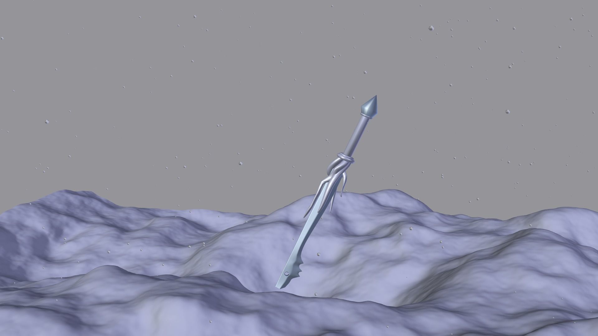 Magic Sword - SCENE Low-poly 3D model_1
