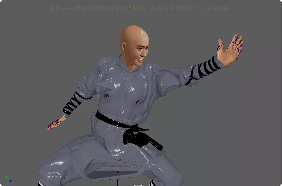 Asian Realistic Shaolin Monk Character Model Jason Wu Inspired 3D model_26