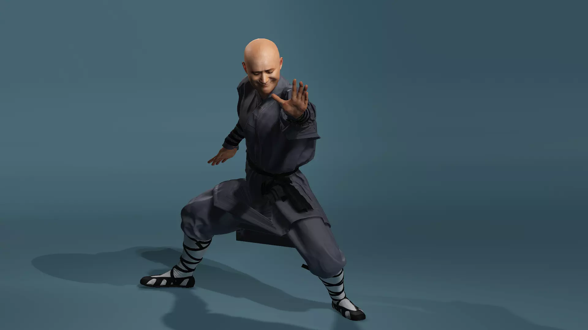 Asian Realistic Shaolin Monk Character Model Jason Wu Inspired 3D model_9