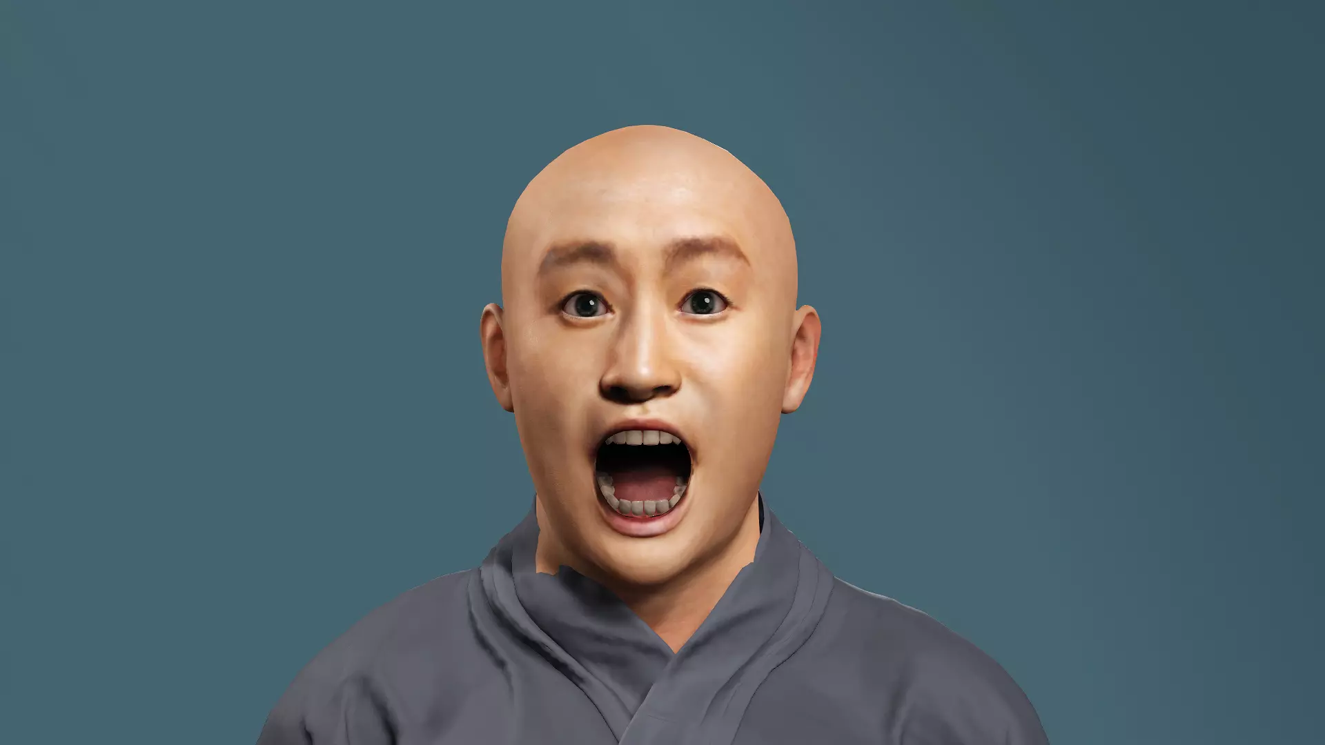 Asian Realistic Shaolin Monk Character Model Jason Wu Inspired 3D model_16