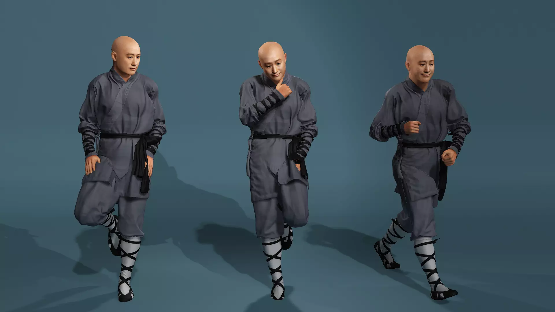 Asian Realistic Shaolin Monk Character Model Jason Wu Inspired 3D model_13