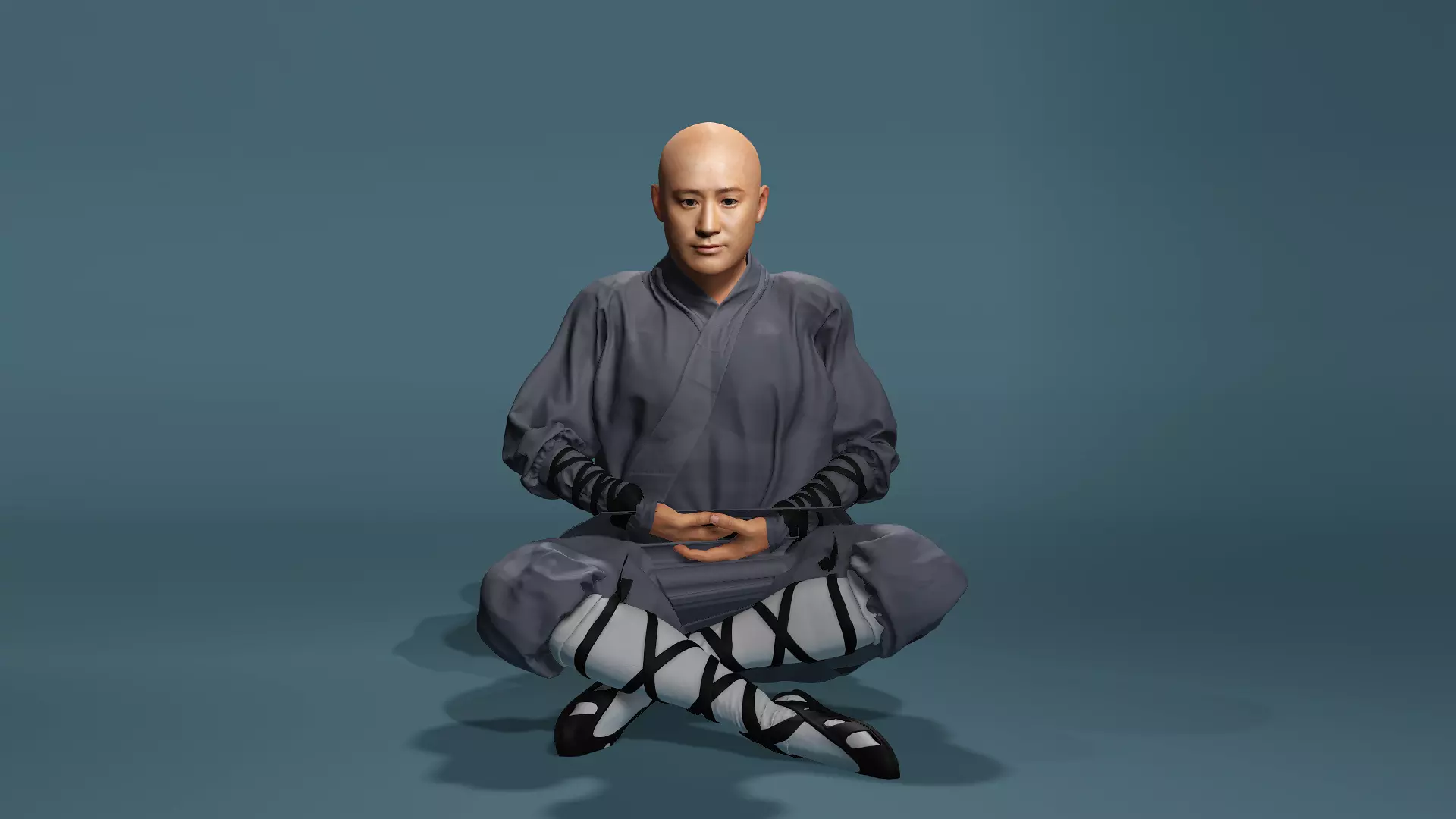 Asian Realistic Shaolin Monk Character Model Jason Wu Inspired 3D model_8