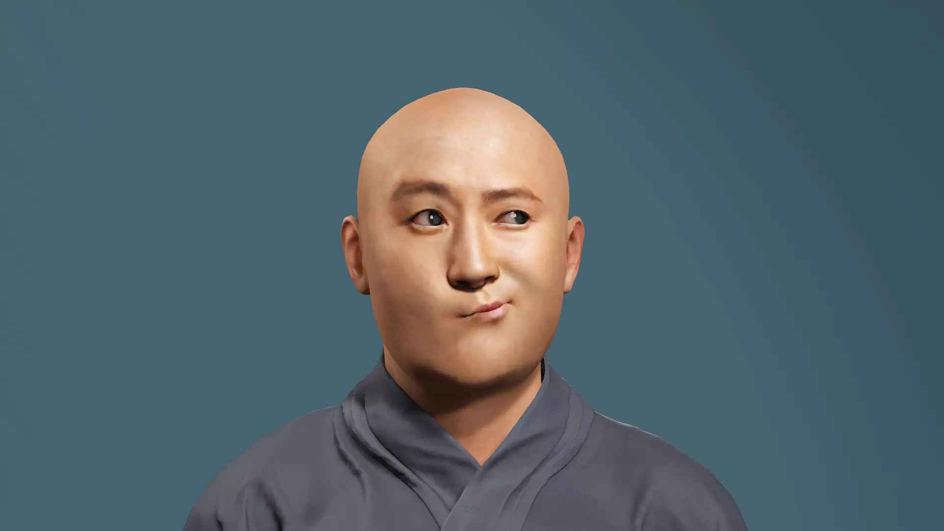 Asian Realistic Shaolin Monk Character Model Jason Wu Inspired 3D model_17