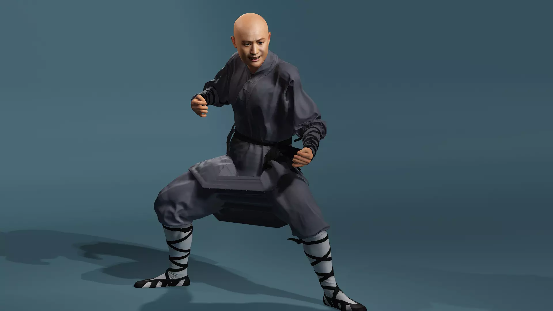 Asian Realistic Shaolin Monk Character Model Jason Wu Inspired 3D model_6