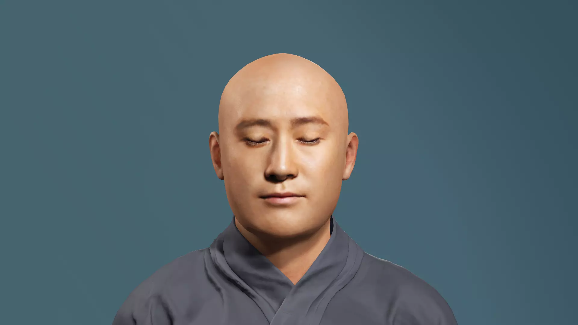 Asian Realistic Shaolin Monk Character Model Jason Wu Inspired 3D model_4