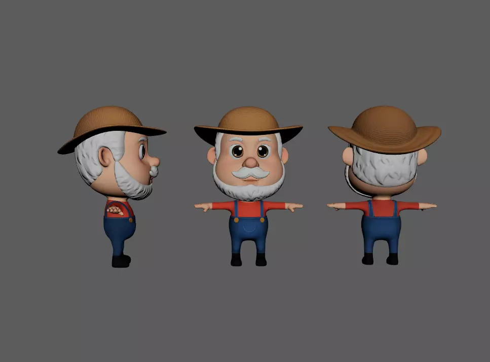 OldFarmer 3D model_2