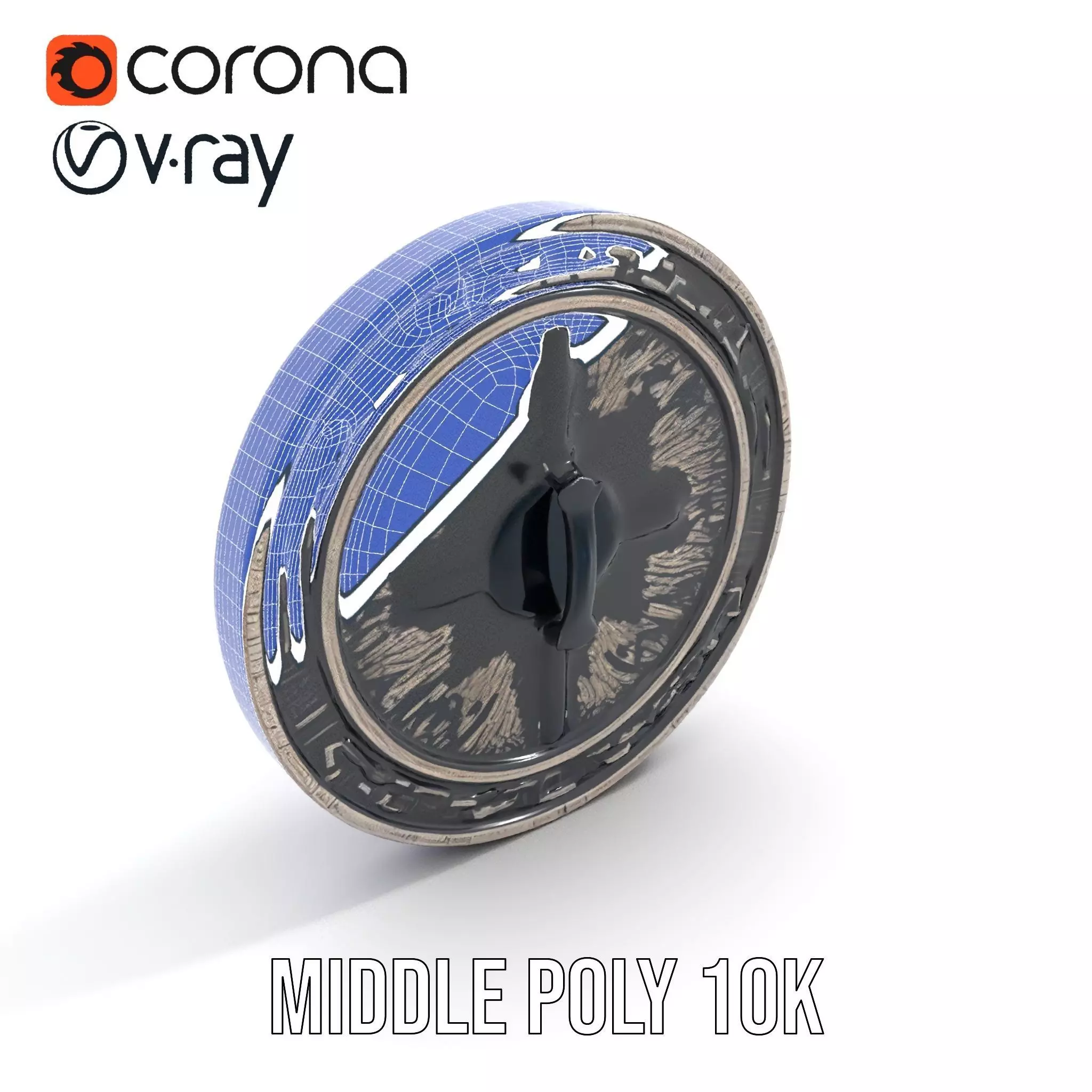 Ornate Silver Medallion model pack Low-poly 3D model_24