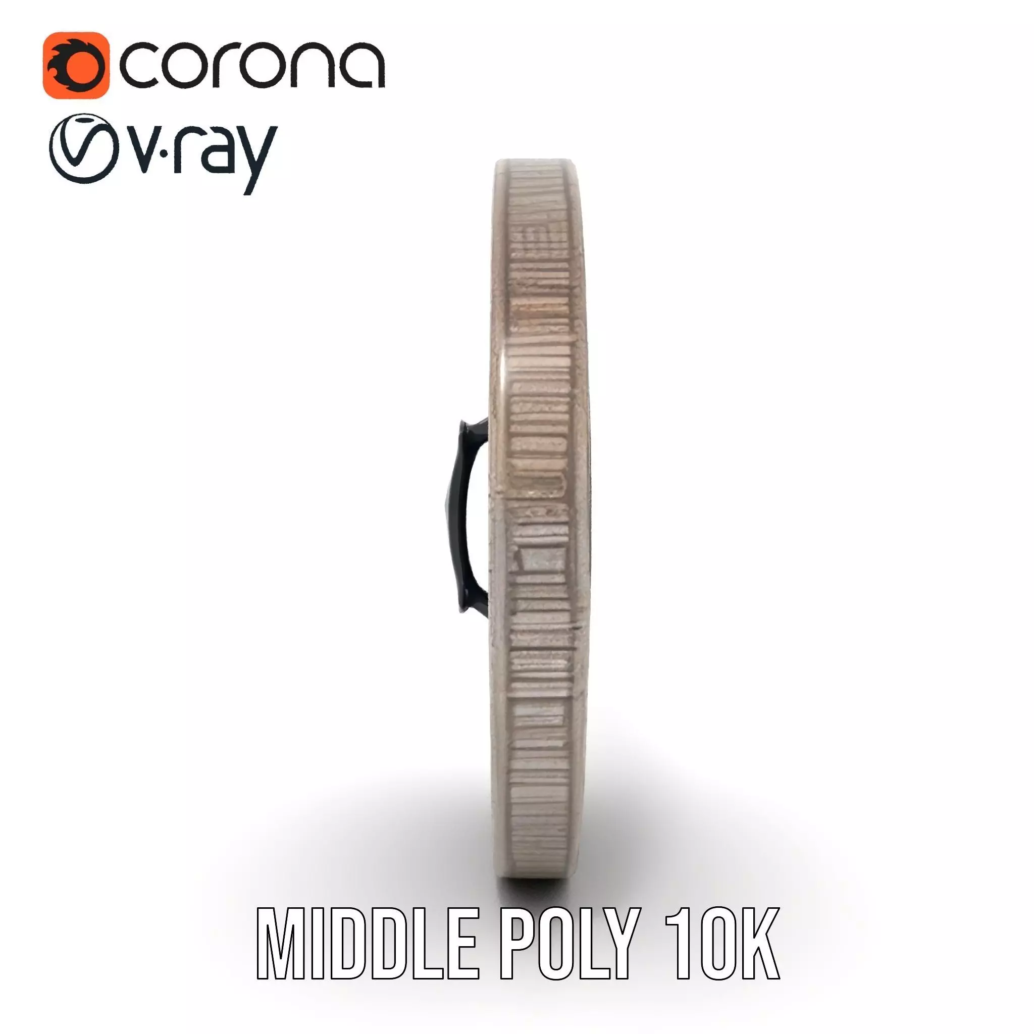 Ornate Silver Medallion model pack Low-poly 3D model_6