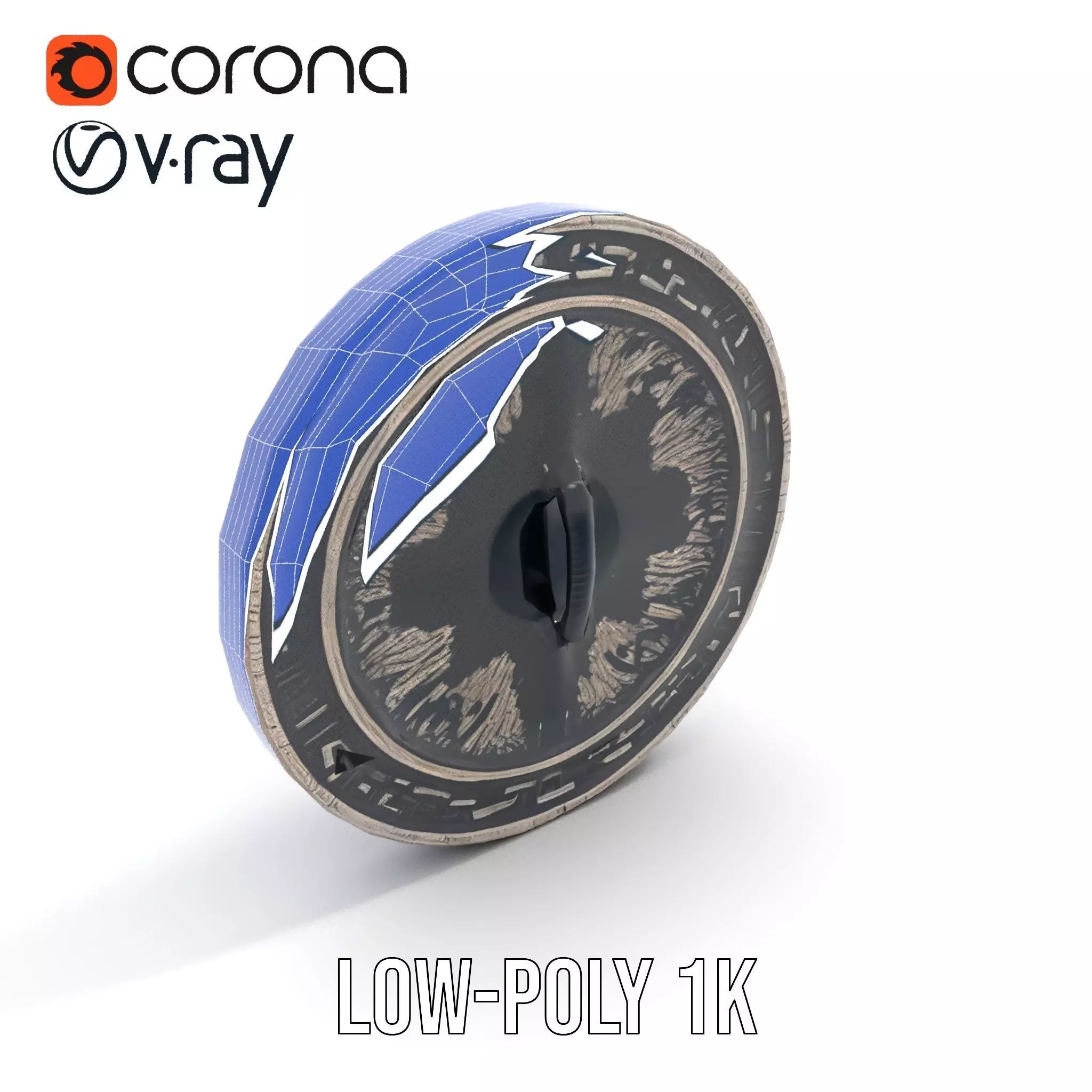 Ornate Silver Medallion model pack Low-poly 3D model_11