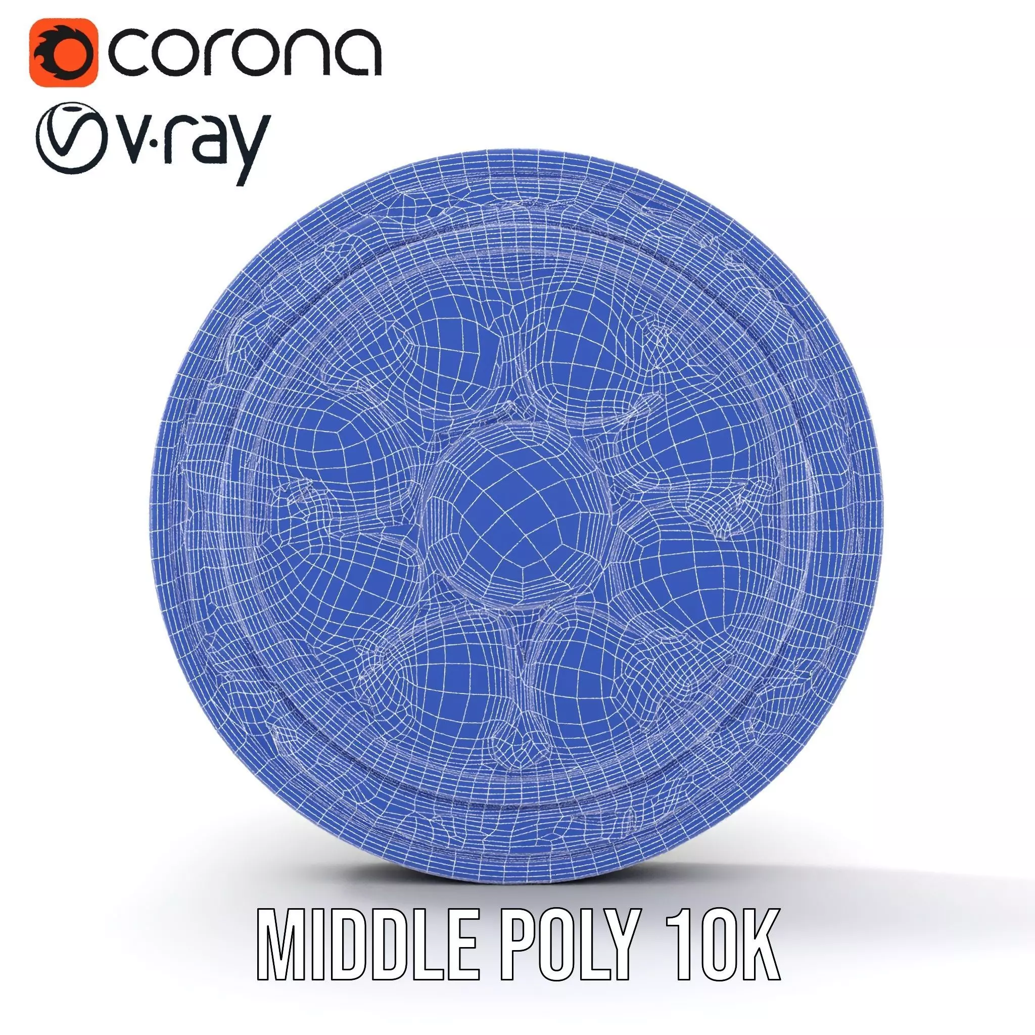 Ornate Silver Medallion model pack Low-poly 3D model_27