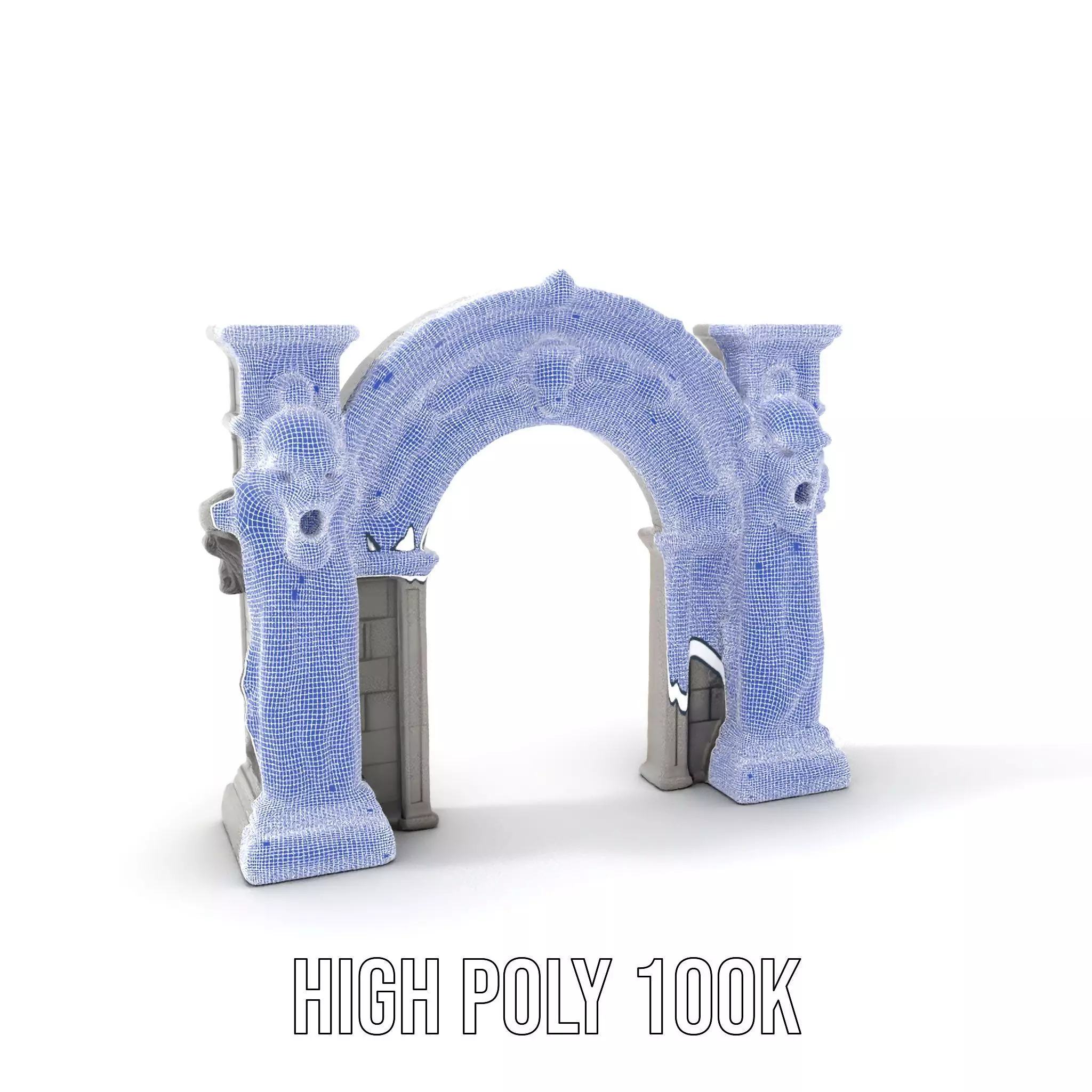 Gothic Archway Horror model pack Low-poly 3D model_4